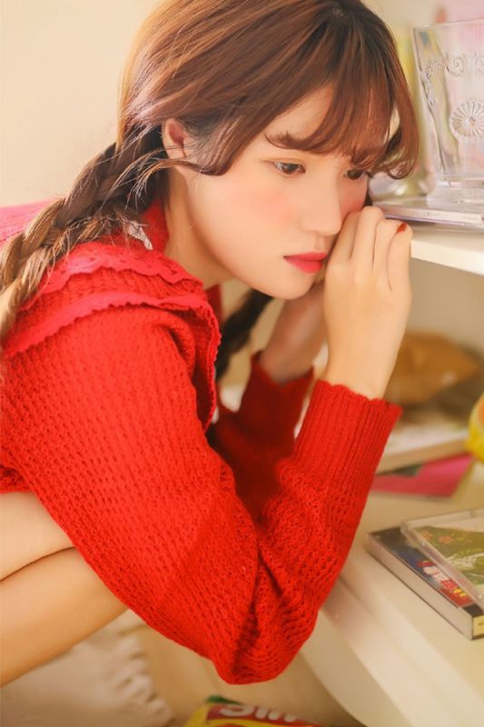 日系麻花辫少女可爱私房照小清新写真